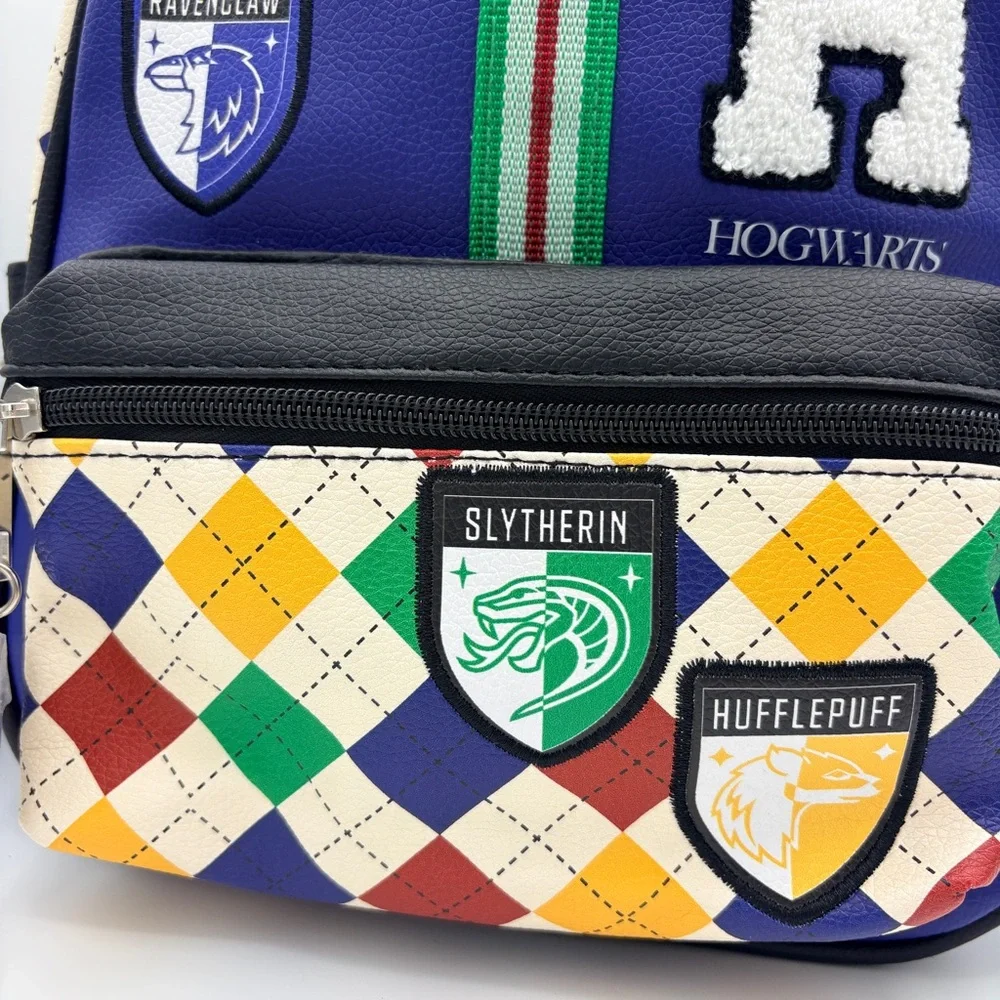 Harry Potter Hogwarts Patch Mini Backpack - Argyle Print